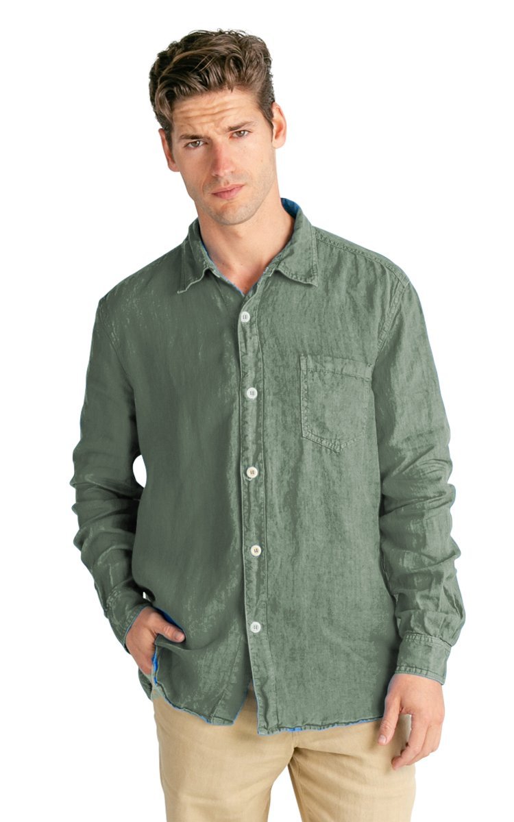 Men's Short Sleeve Hemp Linen Button Down Shirt - Vital Hemp, Inc.